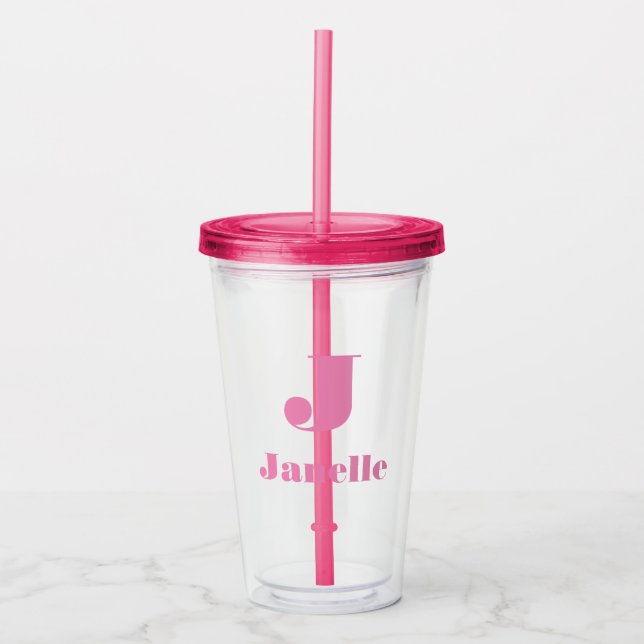 Anpassat namn - första Solid Färg Take Away Mugg (Framsida)