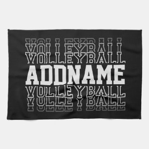 Anpassat Namn Försvinnande Volleyboll Logotyp Lags Kökshandduk