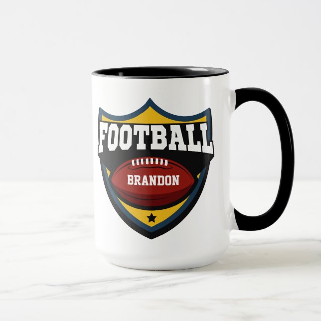 Anpassat namn Fotboll Logotyp mugg (Höger)