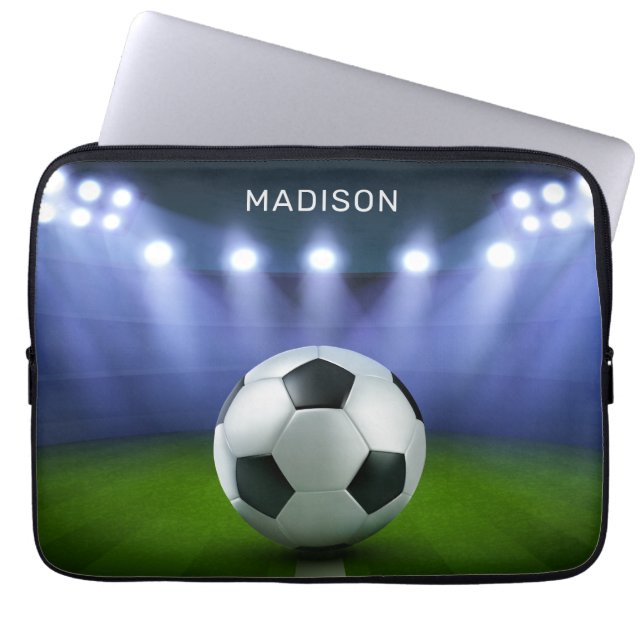 Anpassat namn Fotboll Stadium laptop sleeve (Framsidan)