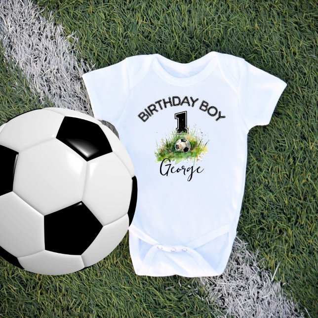 Anpassat namn Fotbollar första födelsedag T Shirt (Skapare uppladdad)