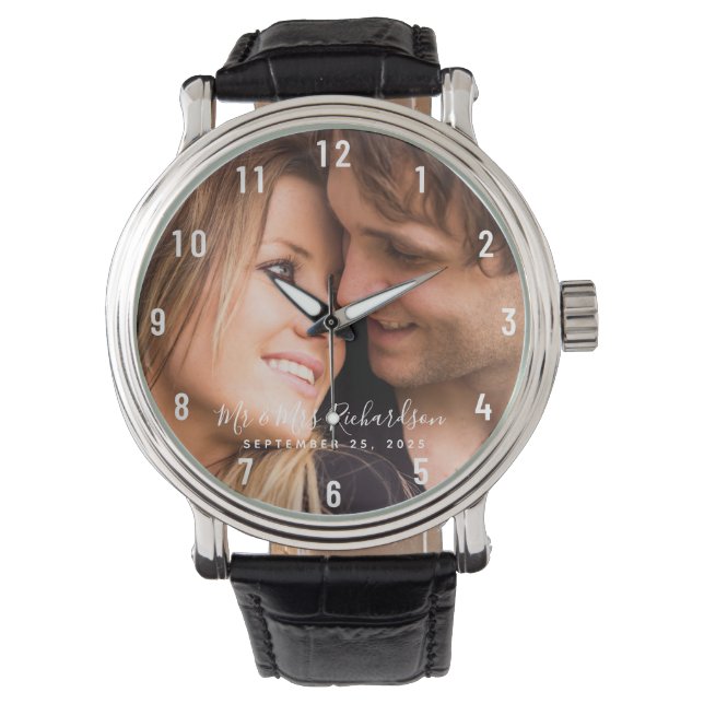 Anpassat namn, foto Bröllop Armbandsur (Framsida)
