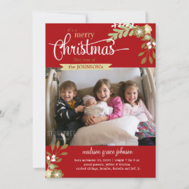 Anpassat namn/foto för julmeddelande i nyfödd bebi meddelande