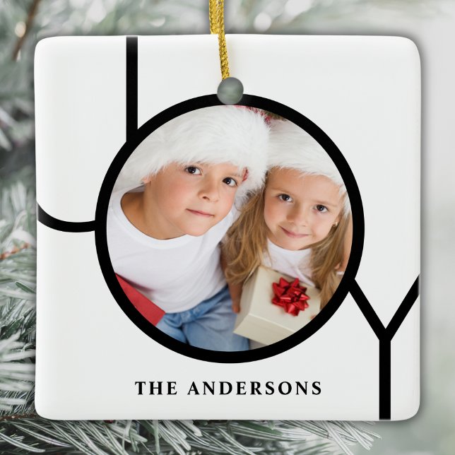 Anpassat namn Foto White-jul Julgransprydnad Keramik (Skapare uppladdad)