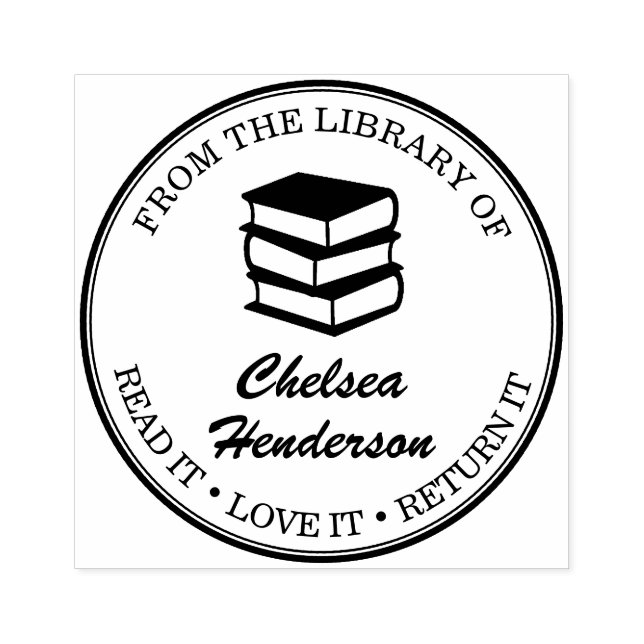 Anpassat namn från biblioteket stämpel (Tryck)