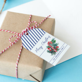Anpassat namn från och till | Candy cane-jul Presentetikett
