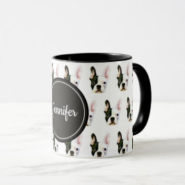 Anpassat namn fransk bulldoggs kaffemugg