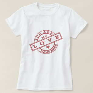 Anpassat namn Frimärke T-Shirt Gift - du är min Kä