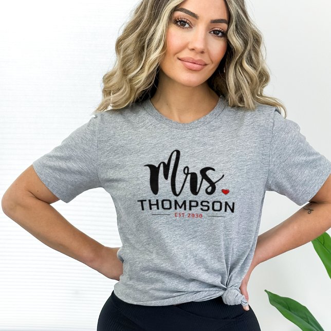 Anpassat namn, fru Bride Bröllop T Shirt (Skapare uppladdad)