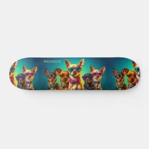 Anpassat namn - funktionella hundar mini skateboard bräda 18,5 cm