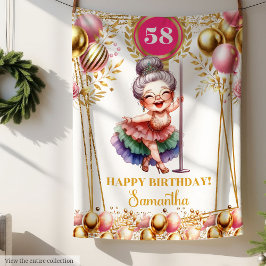 Anpassat namn Funny Grandma Gift  Guld Fleecefilt