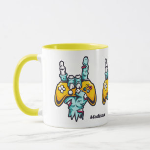 Anpassat namn Gamer Zombie Mugg