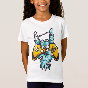 Anpassat namn Gamer Zombie-skjortor T Shirt
