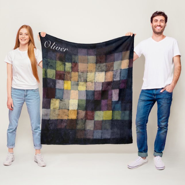 Anpassat namn Gamla ljud-målning av Paul Klee Fleecefilt (På plats)