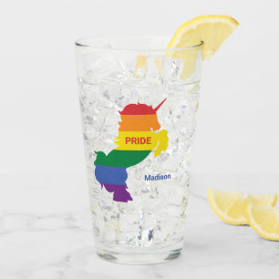 Anpassat namn Gay Unicorn Glaskopp