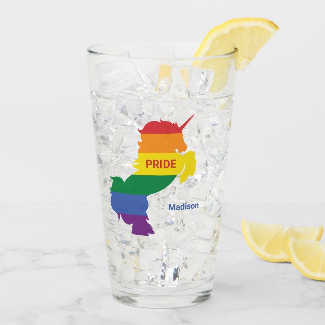 Anpassat namn Gay Unicorn Glaskopp (Bakside Is)