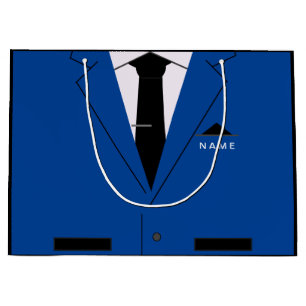 Anpassat namn, gift-flagga med blå Kostym med Neck