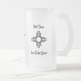 Anpassat namn Gift New mexico Zia Sol Frostat Ölglas