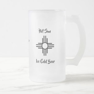 Anpassat namn Gift New mexico Zia Sol Frostat Ölglas