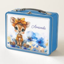 Anpassat namn Giraff prickig rosett blå vallmo