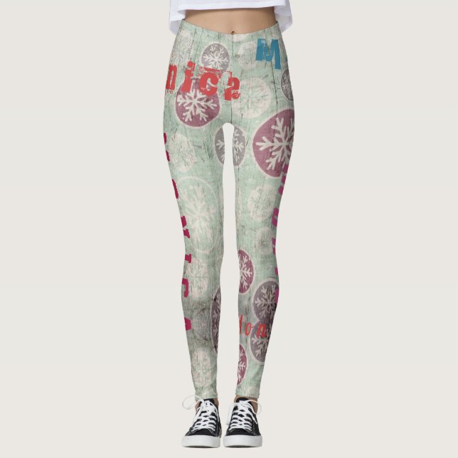 Anpassat namn Girls Leggings (Framsida)