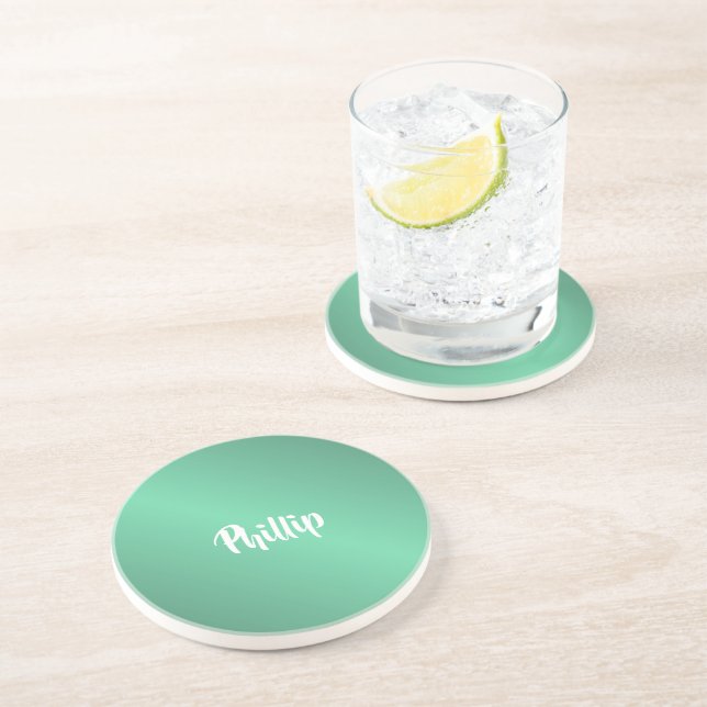 Anpassat namn - glänsande turkos underlägg (Sidan)