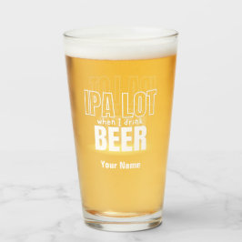 Anpassat namn - glass för modernt Pint Beer-glas Glaskopp