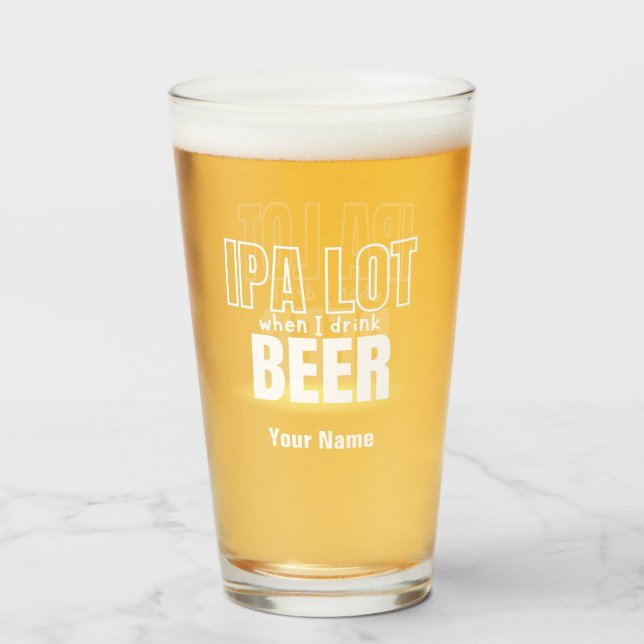 Anpassat namn - glass för modernt Pint Beer-glas Glaskopp (Framsida fylld)