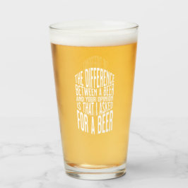 Anpassat namn - glass för modernt Pint Beer-glas Glaskopp