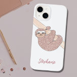 Anpassat namn  Glitter-cute<br><div class="desc">Det här söta iphone case är dekorerat med en ro guld glitter som leker på en slav från gren. Anpassade enkelt med ditt namn eller monogram. Använda Verktyg i Design om du vill ändra texten storlekt, stil eller färg. När vi skapar vår teckning hittar du inte den här bilden från...</div>