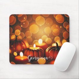 Anpassat namn Glowing Pumpkins Autumnal Bokeh Effe Musmatta