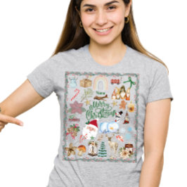 Anpassat namn, God jul T Shirt