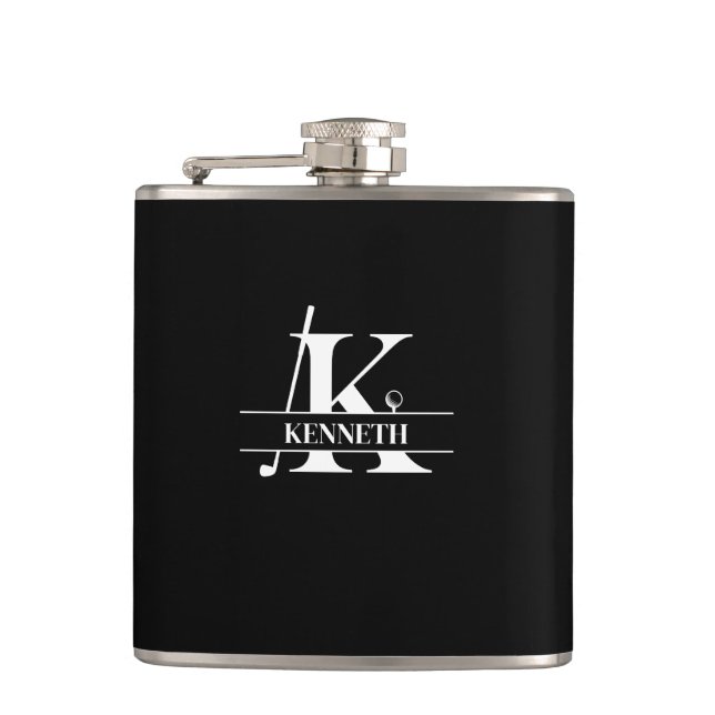 Anpassat Namn Golf Bokstav Flask Fickplunta (Framsidan)