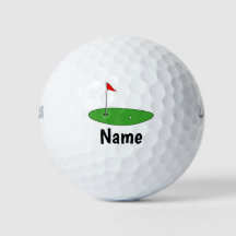 Anpassat namn golf bollar med logotyp av grönt