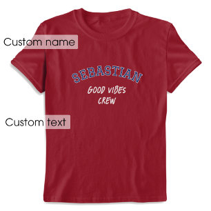 Anpassat namn Gott Vibes Besättningens marongrafik T Shirt