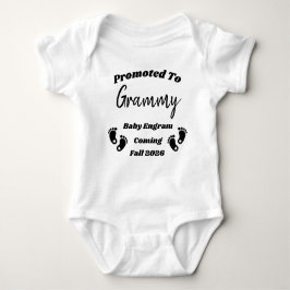 Anpassat namn Grammy Promoted Baby Reveal Bodydres T Shirt