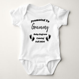 Anpassat namn Grammy Promoted Baby Reveal Bodydres T Shirt