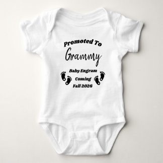 Anpassat namn Grammy Promoted Baby Reveal Bodydres T Shirt