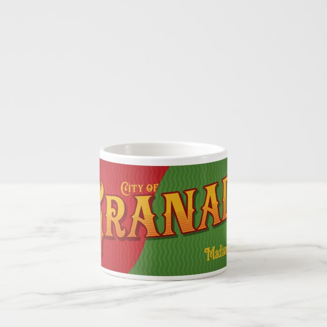 Anpassat namn Granada Spanien Espressomugg (Framsidan)