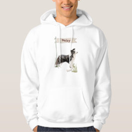 Anpassat namn Gräns Collie Pet Hund Hoodie