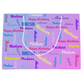 Anpassat NAMN Grattis på födelsedagen Flickans pas