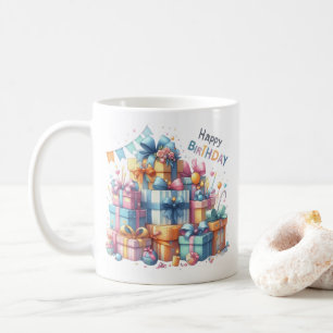 Anpassat namn Grattis på födelsedagen Kaffemugg