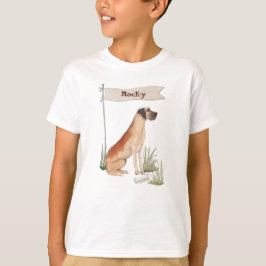 Anpassat namn Great dane Pet Hund T Shirt