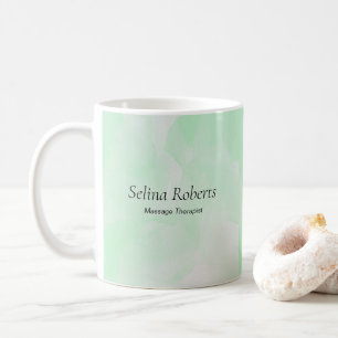 Anpassat namn grön akvarell kaffemugg