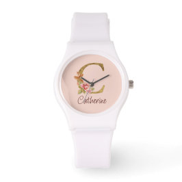 Anpassat Namn Guld Folie Rosenskära Rosa Rosor Bok Armbandsur