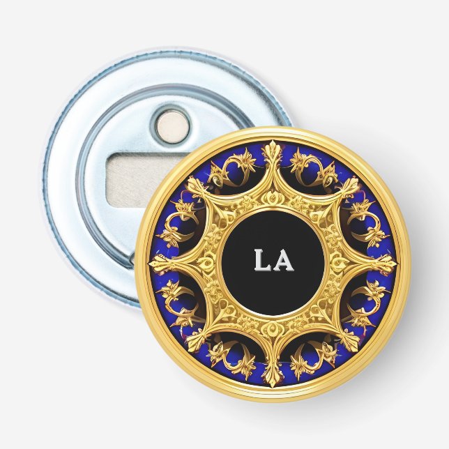 🔑 Anpassat Namn Guld Ram Ornament Presenterar För Flasköppnare (Framsidan)