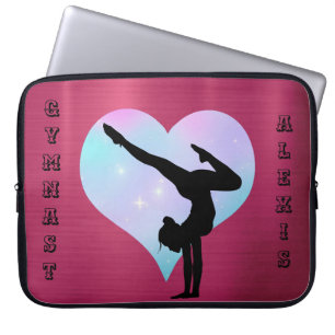 Anpassat namn Gymnast Handstand för Girls Gymnasti Laptop Fodral