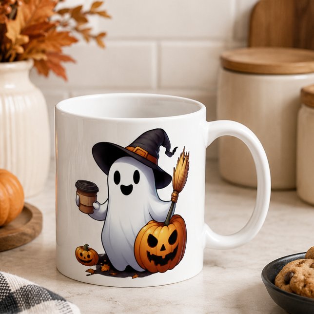 Anpassat namn Halloween spökliknande kaffemugg (Skapare uppladdad)