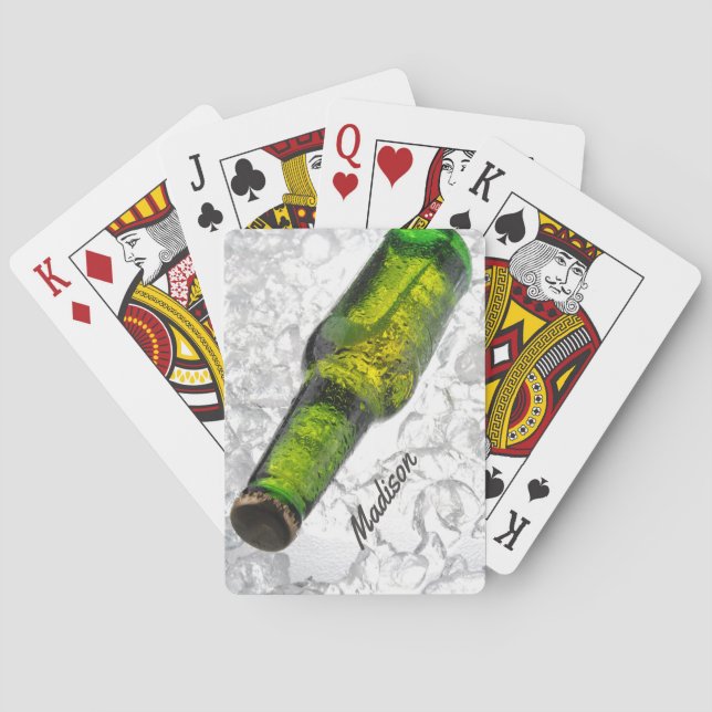 Anpassat namn har spelats på isspelkort casinokort (Baksidan)