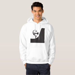 Anpassat namn Hej Black and White Golf Hoodie